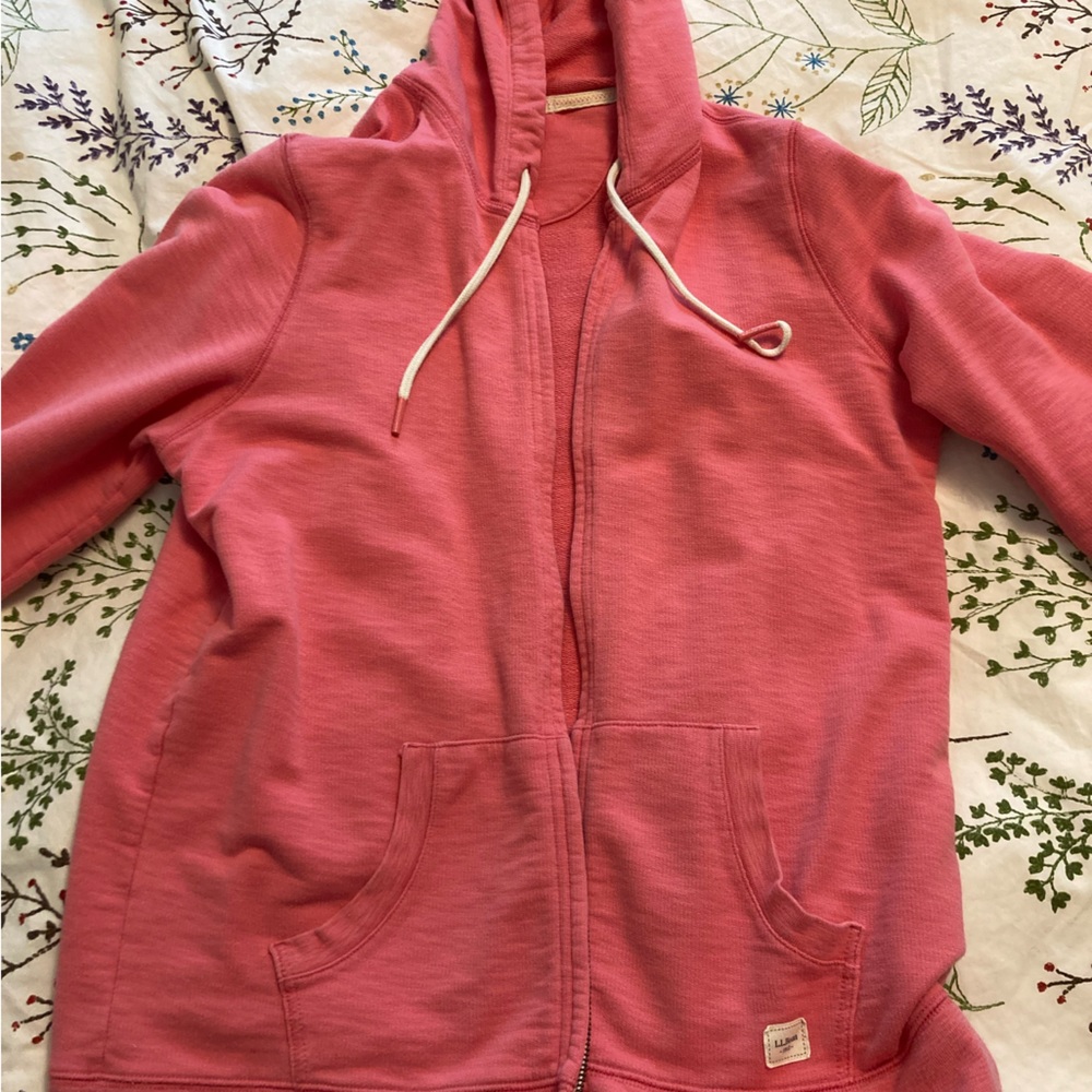 Llbean Pink organic cotton hoodie M